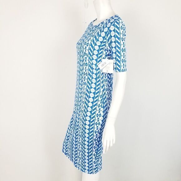 NWT Lularoe Blue & White Julia Dress Size Small - Picture 4 of 6